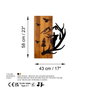 Wallity Deer and Mountain Escultura de pared Nogal y Negro
